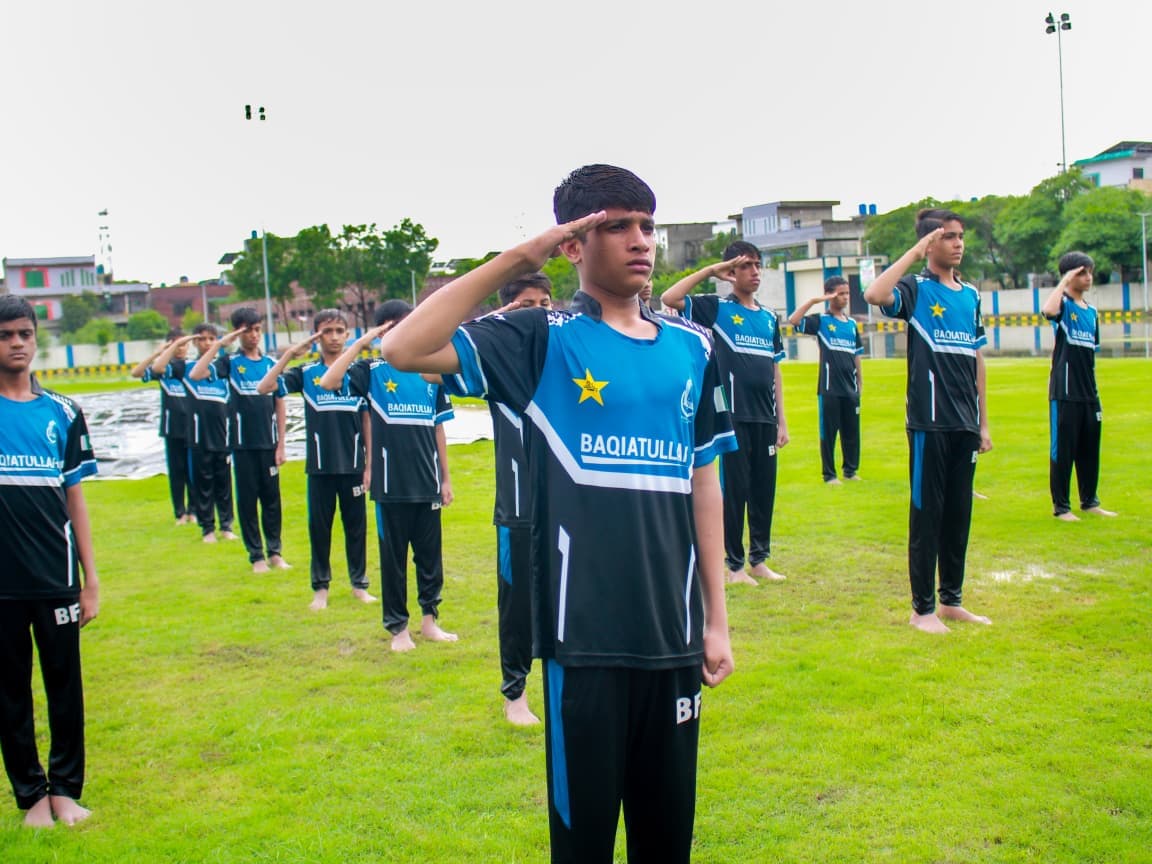 Orphan children at Baqiatullah Foundation sanctuary playing recreational outdoor sports in Lahore